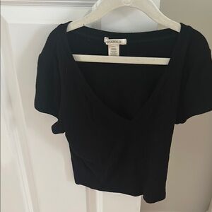 Bozzolo Women's Black V-Neck Top